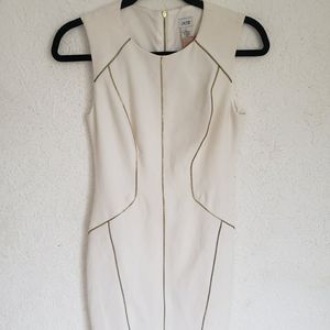 Cache Midi Dress with Gold Zipper detailing.